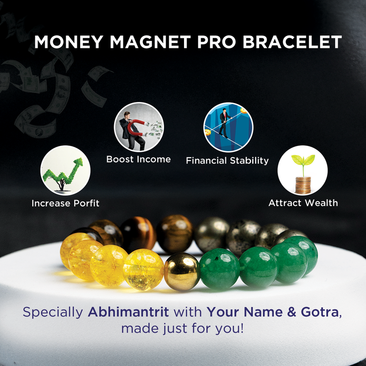 Money Magnetic Crystal Bracelet For Unisex