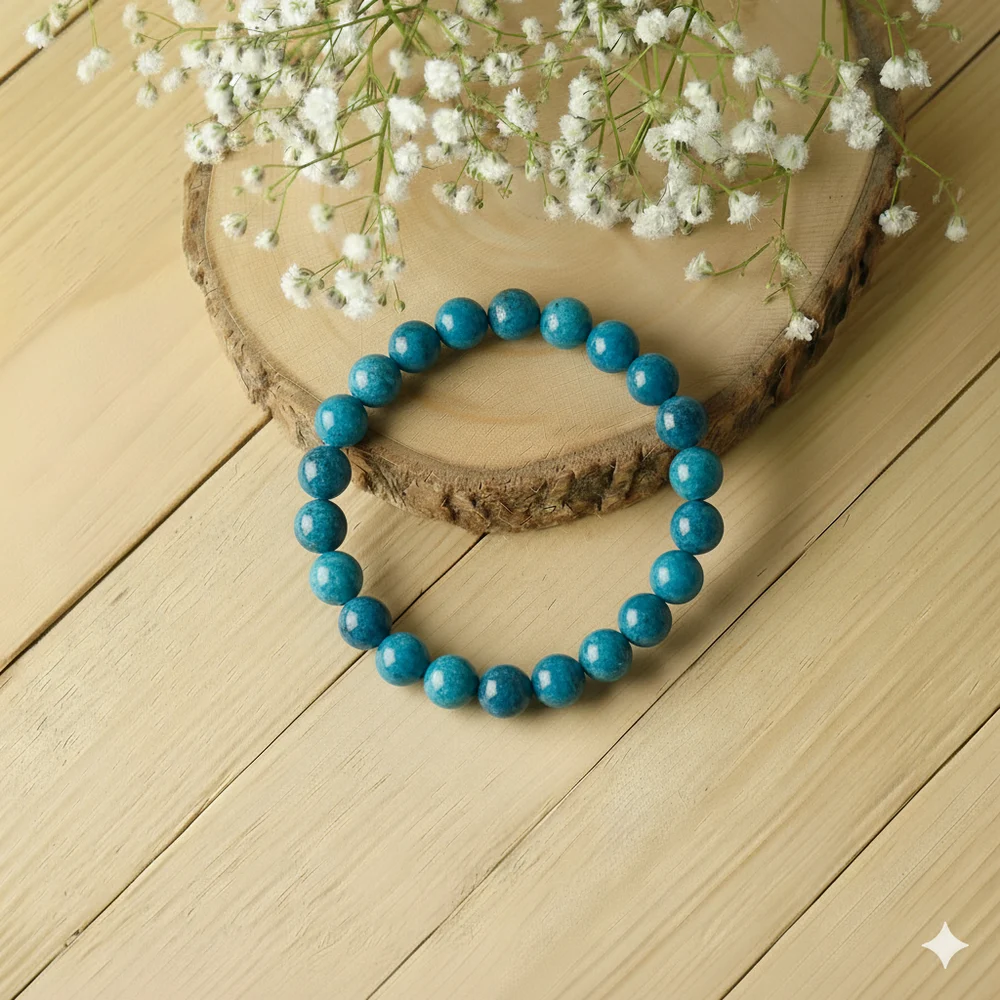 Blue Apatite Crystal Bracelet For Unisex