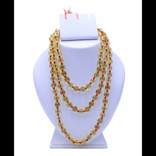 8Mm Natural Crystal Stone Citrine Mala For Women