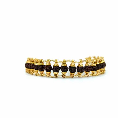 Brass Chain Rudraksha Bracelet For Men