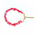Pink Mother Of Pearl Chips Bracelet For Women