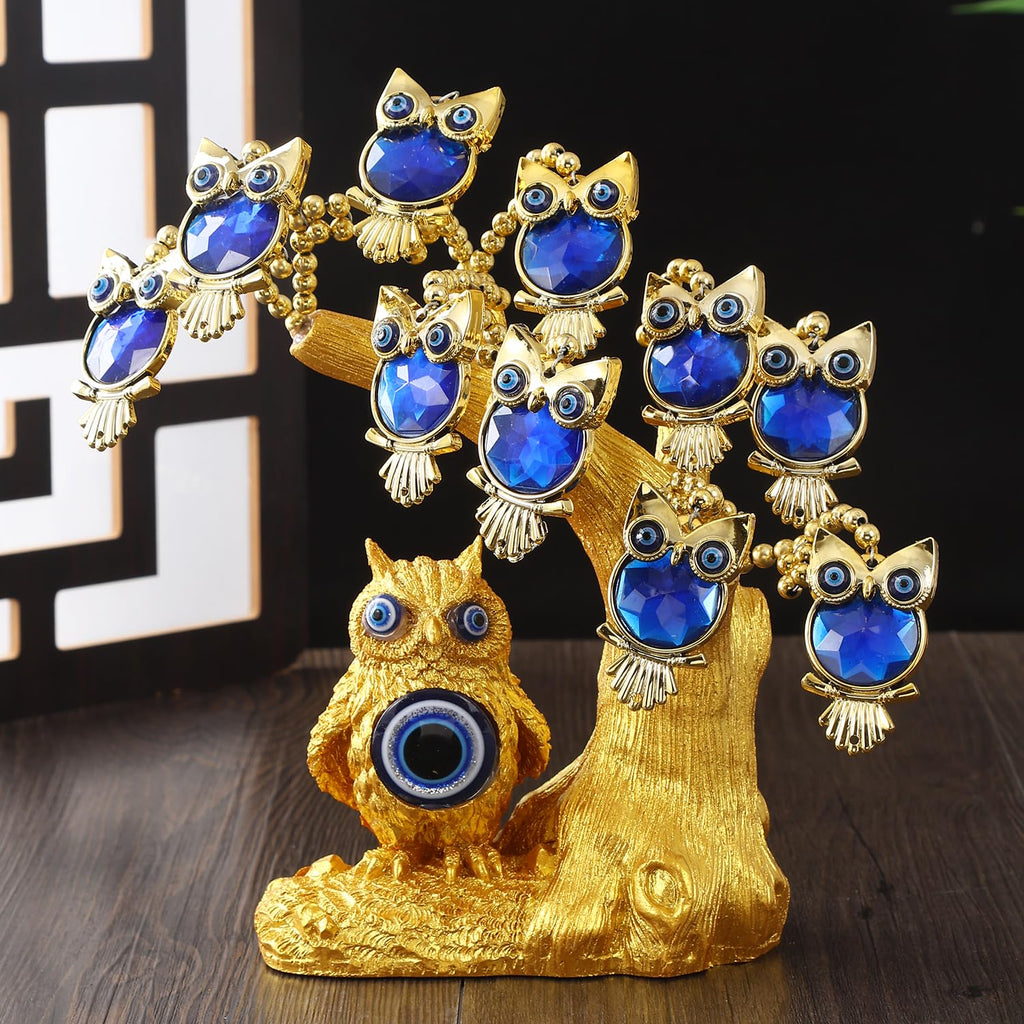 Golden Child Owl Evil Eye Tree For Home And Office