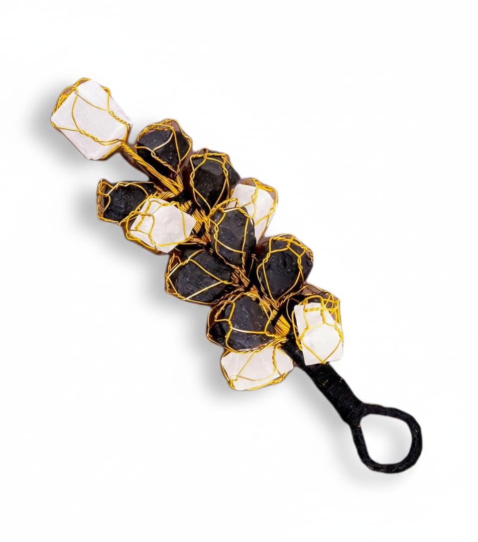Black Tourmaline & Selenite Hanging For Home And Office