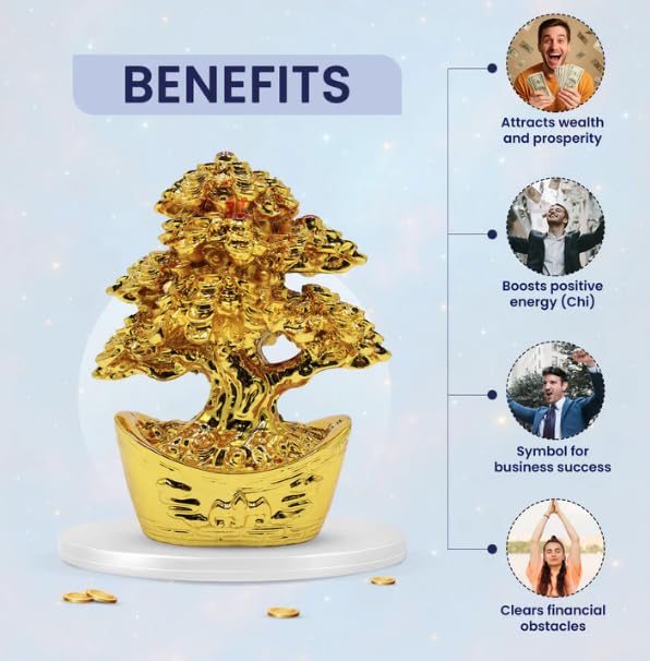 Feng-Shui Golden Coin Money Tree For Home And Office