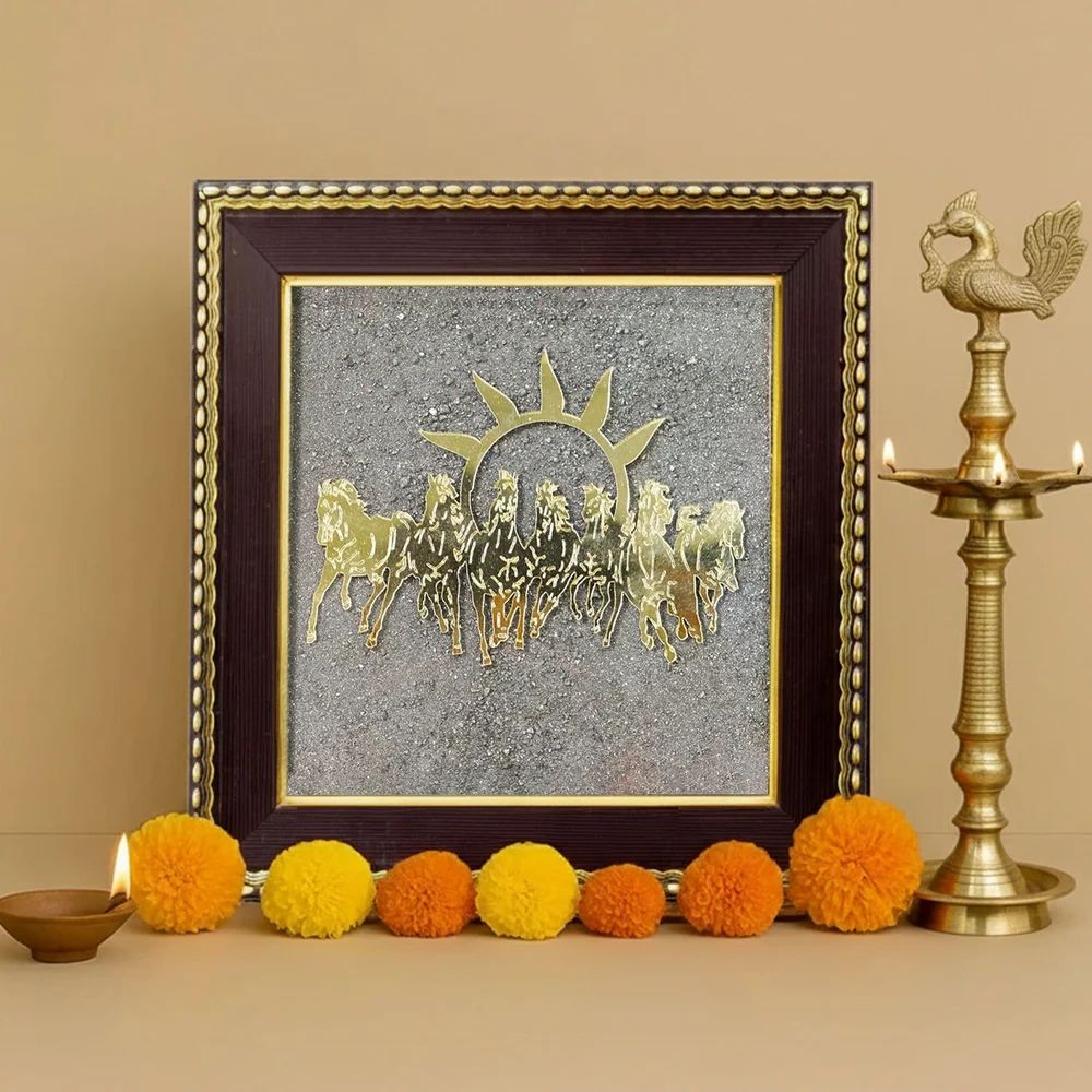 Pyrite 7 Horses Yantra For Home And Office
