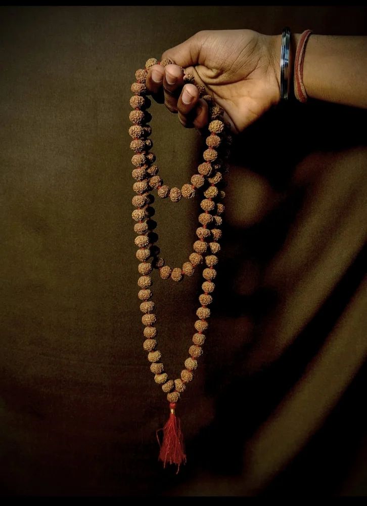 7 Mukhi Rudraksha Beads Mala For Unisex