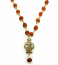 Shiv Om Trishul Rudraksha Mala For Unisex