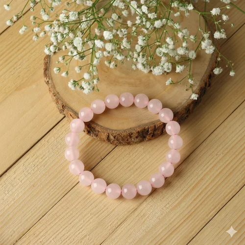 Rose Quartz Stone Bracelet For Women
