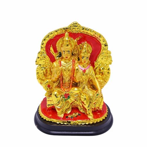 Golden Resin And Metal Sita Ram For Home And Office