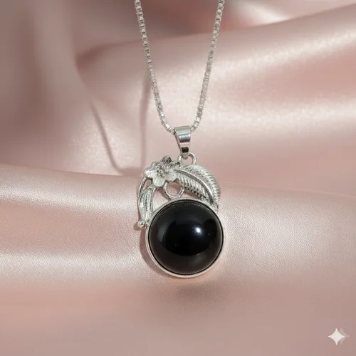 Sulemani Hakik Crystal Round Pendant For Unisex