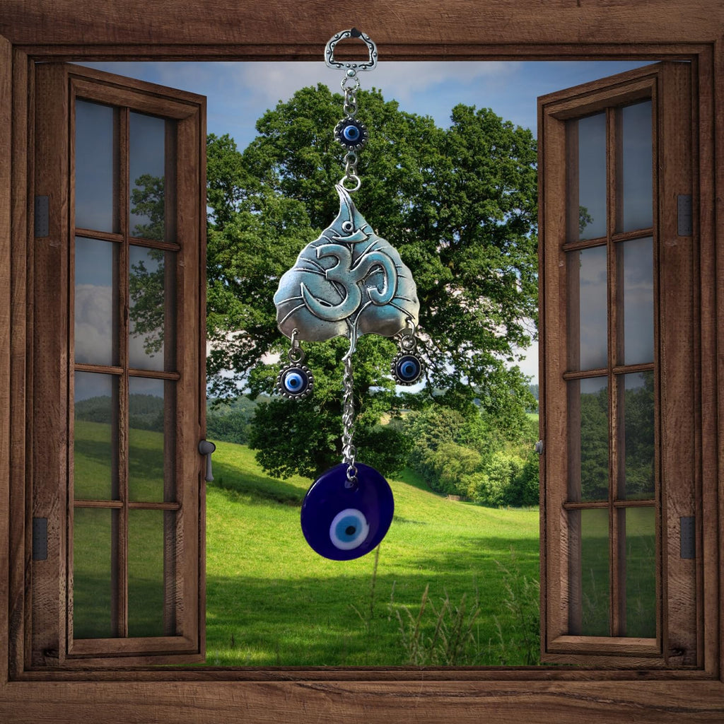 Om Leaf Evil Eye Hanging For Home And Office