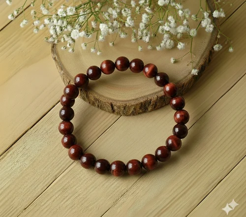 Red Tiger Eye Crystal Bracelet For Unisex