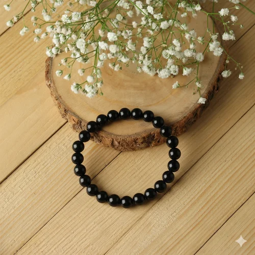 Black Tourmaline Bracelet 8Mm For Unisex