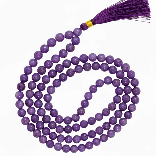 Amethyst Crystal Mala For Women