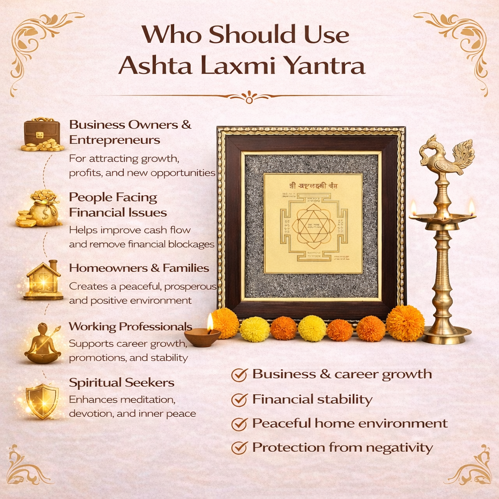 Ashta Laxmi Yantra Pyrite Frame For Home And Office