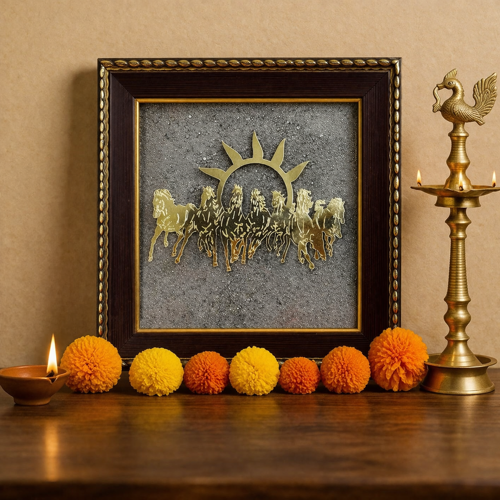 Pyrite 7 Horses Yantra For Home And Office