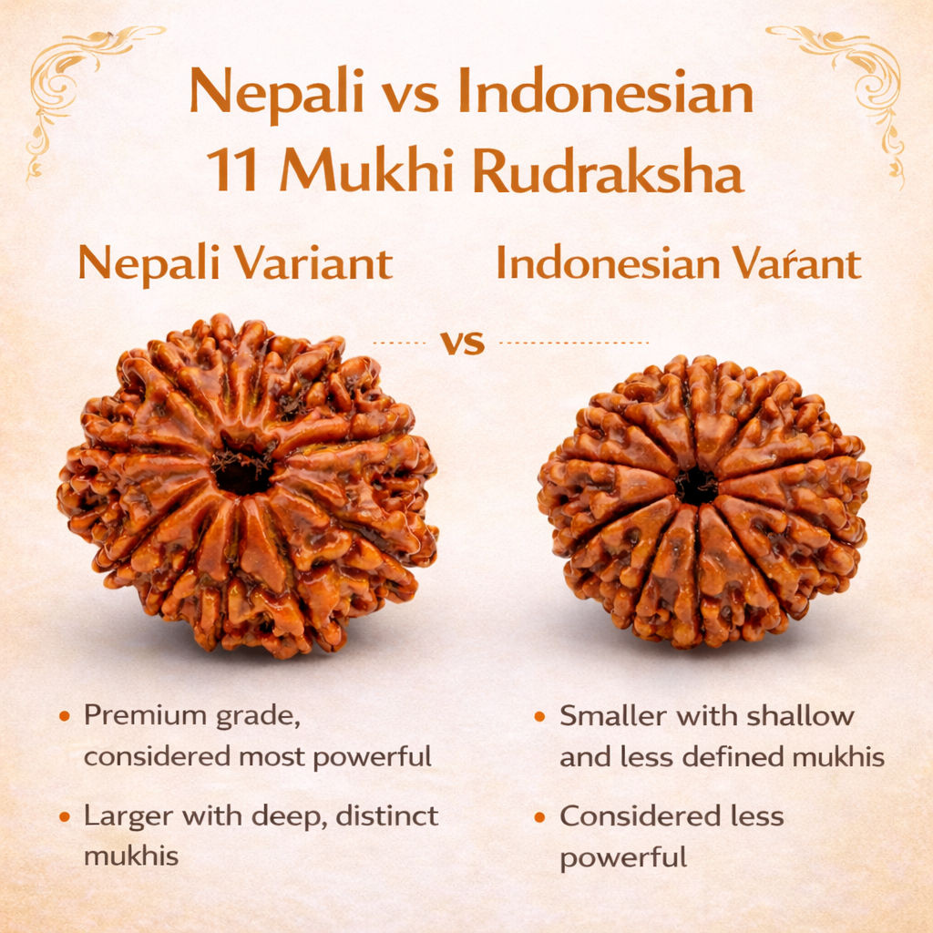11 Mukhi Nepali Rudraksha (Govt. Lab Certified)