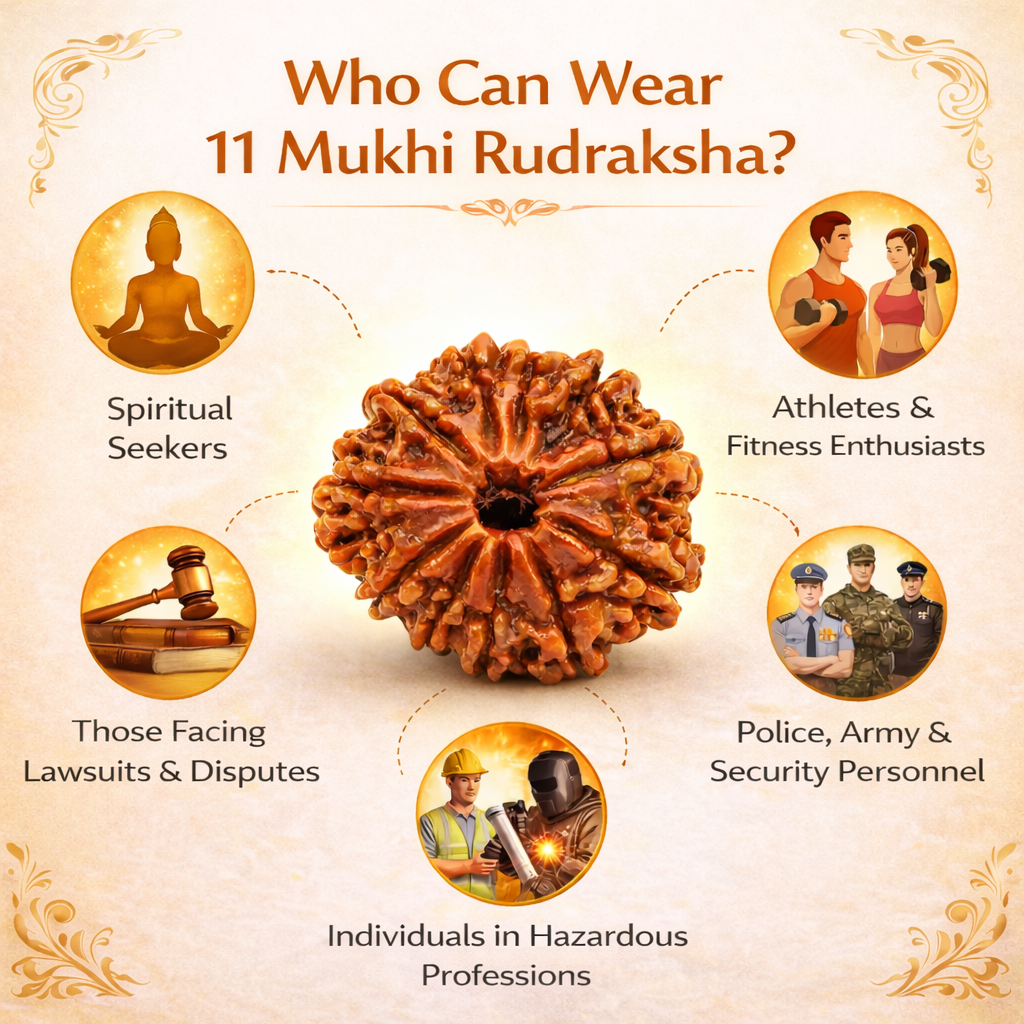 11 Mukhi Nepali Rudraksha (Govt. Lab Certified)