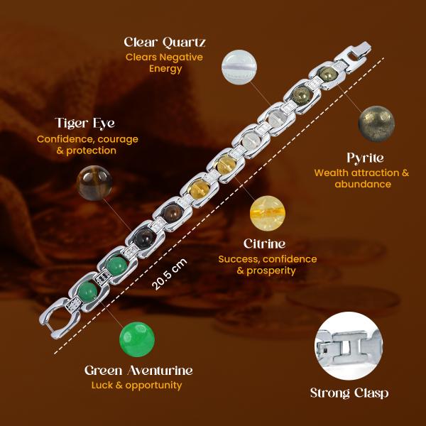 Silver Plated Dhan Yog Bracelet Money Magnet