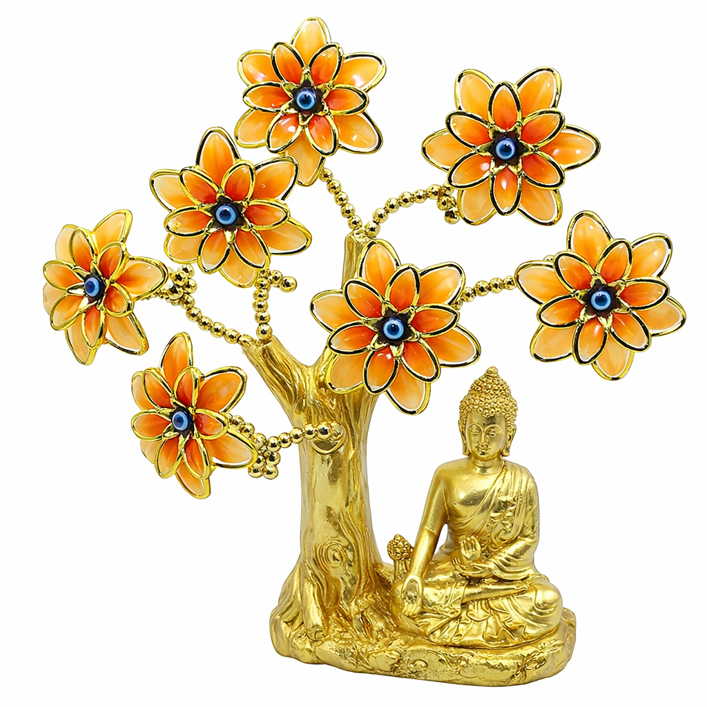 Golden Lord Buddha Evil Eye Tree For Home And Office