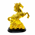 Golden Resin And Metal Horse For Home And Office