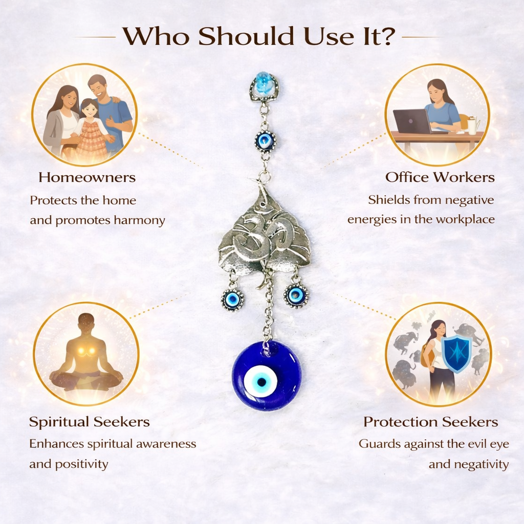 Om Leaf Evil Eye Hanging For Home And Office