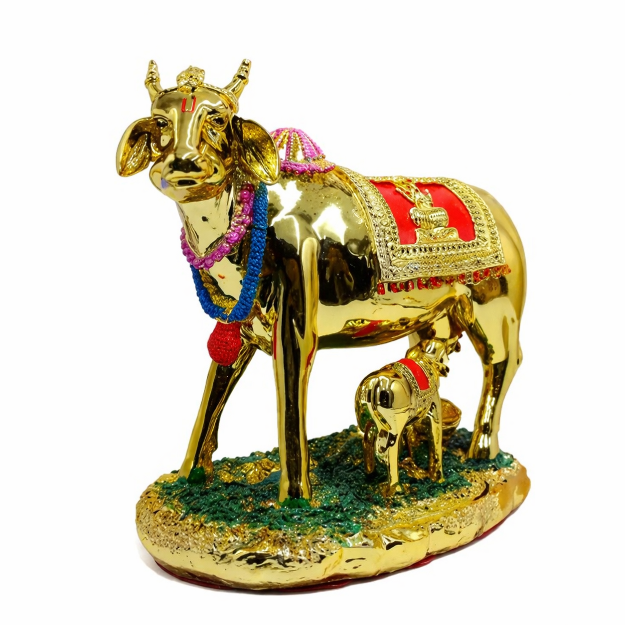 Golden Kamdhenu Cow Statue For Home And Office