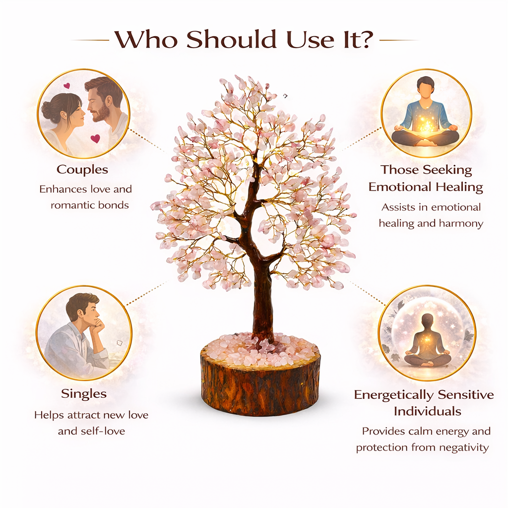 Rose Quartz Crystal Tree For Home And Office