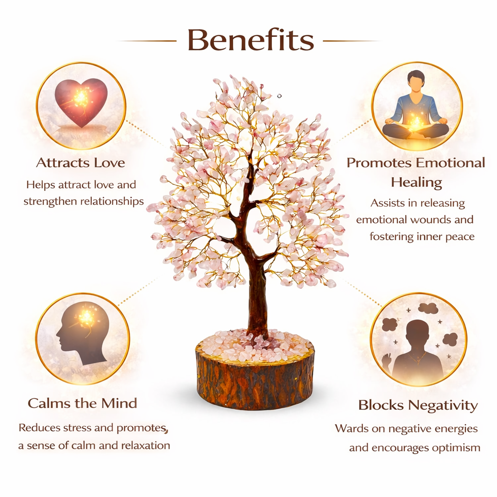 Rose Quartz Crystal Tree For Home And Office