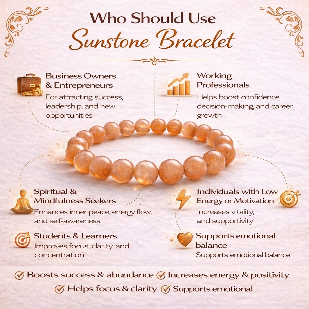 Sunstone Crystal Bracelet For Unisex