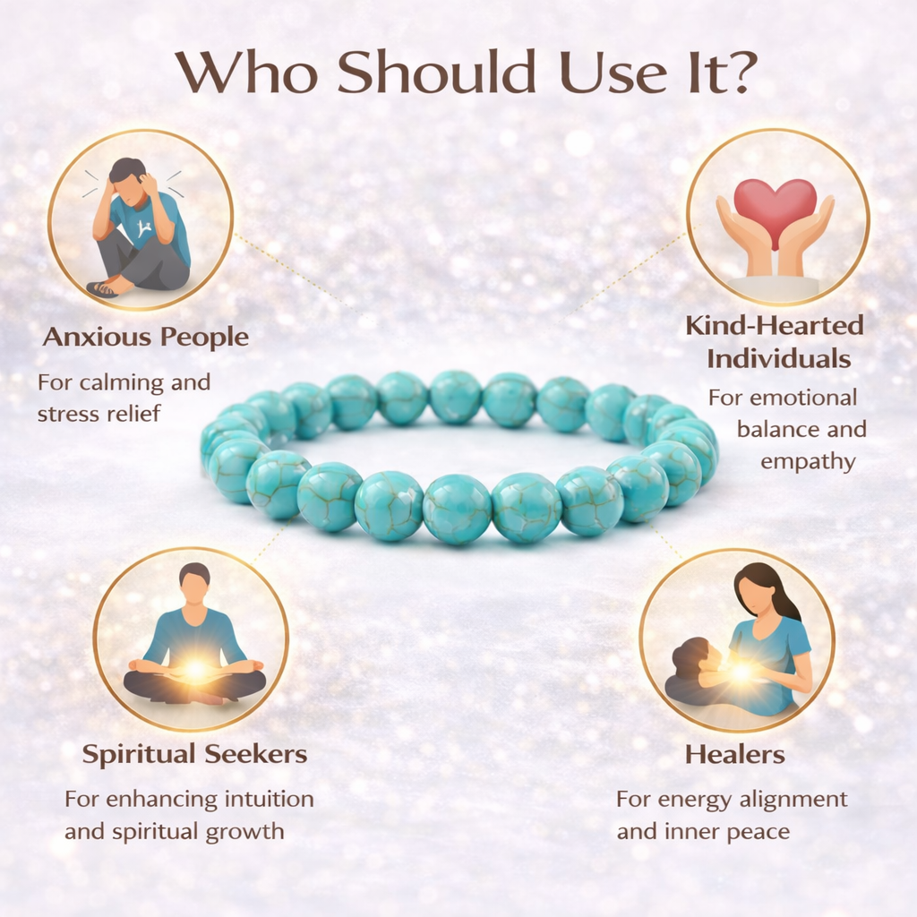 Turquoise Healing Crystal Bracelet For Unisex