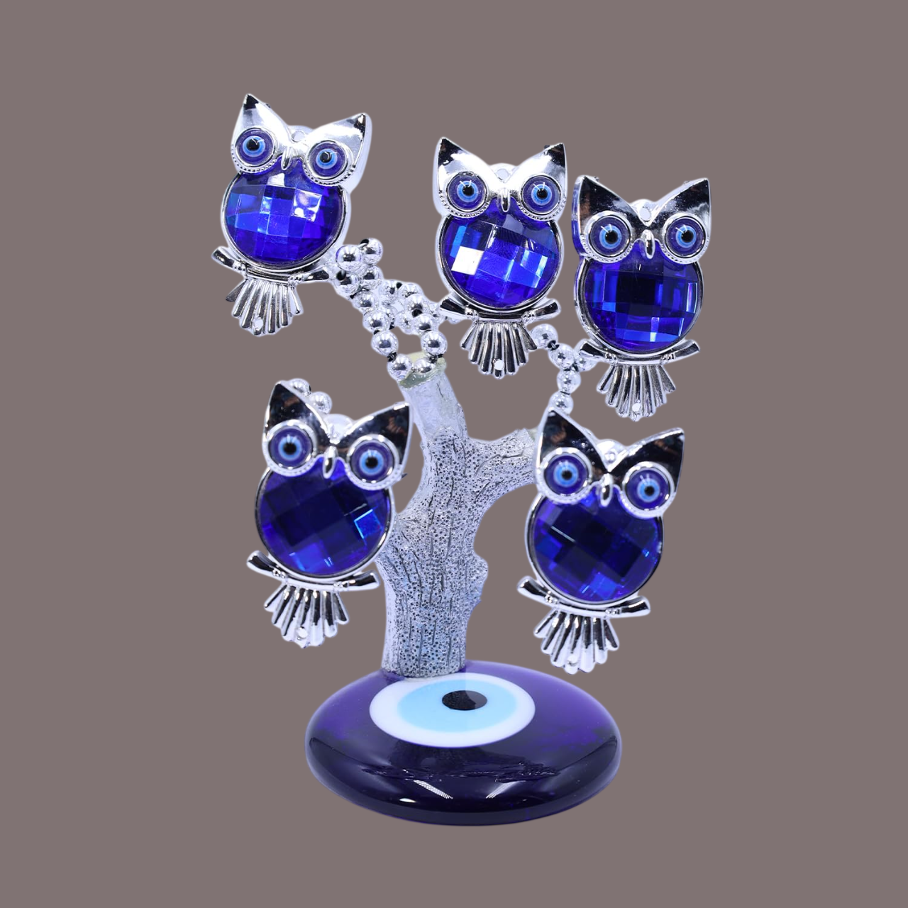 Five Owl Evil Eye Tree For Home And Office