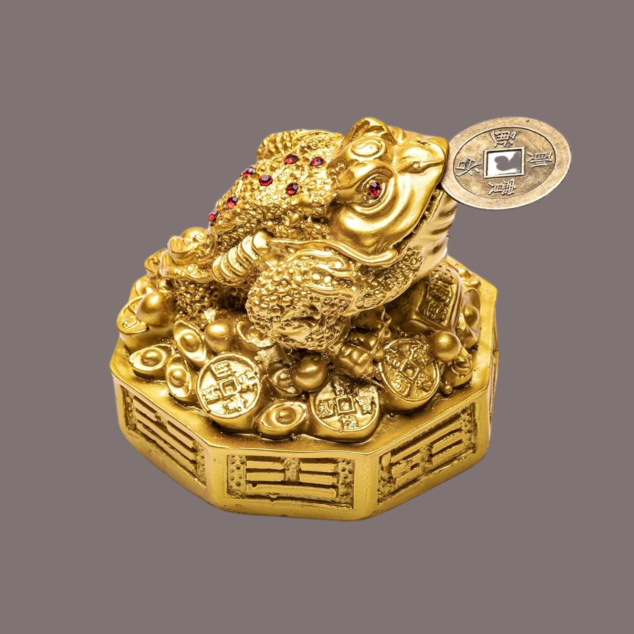 Golden Feng Shui Frog For Home And Office