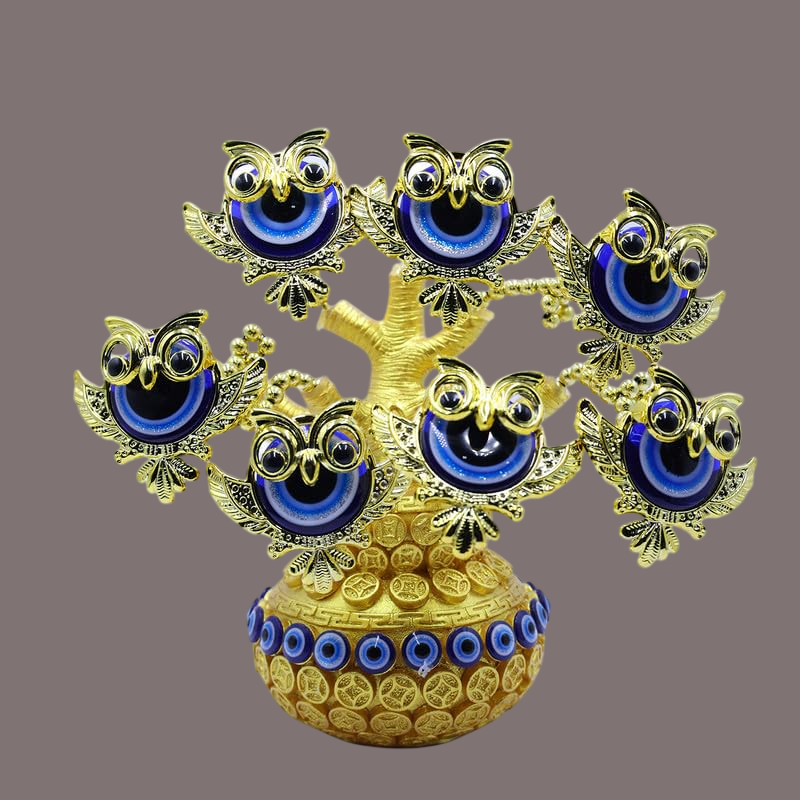 Golden Pot Evil Eye Tree For Home And Office