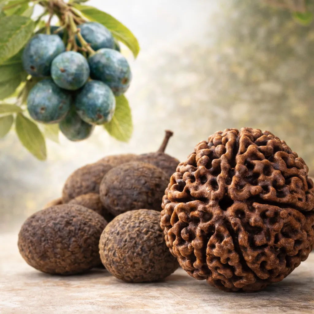 5 Mystery Rudraksha - Rudraksha Fruit - Scratch & Reveal Your Sacred Rudraksha